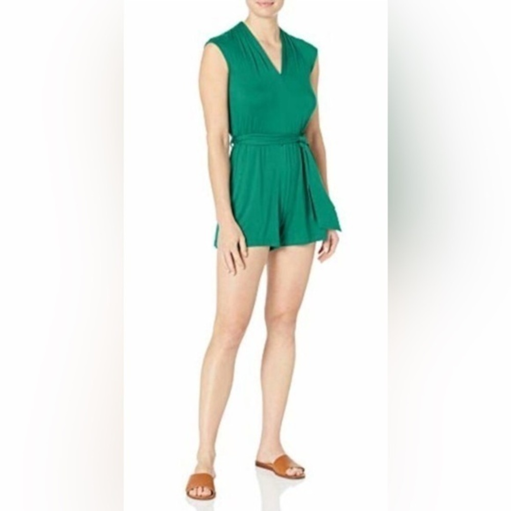 Calvin Klein Green Jersey Cap Sleeve Romper Size 6